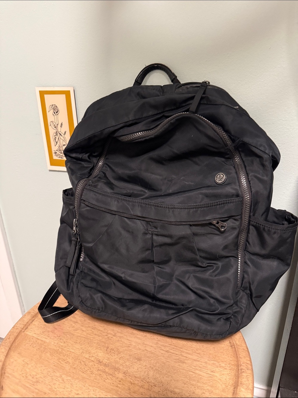 lululemon athletica Black Nylon Travel Backpack